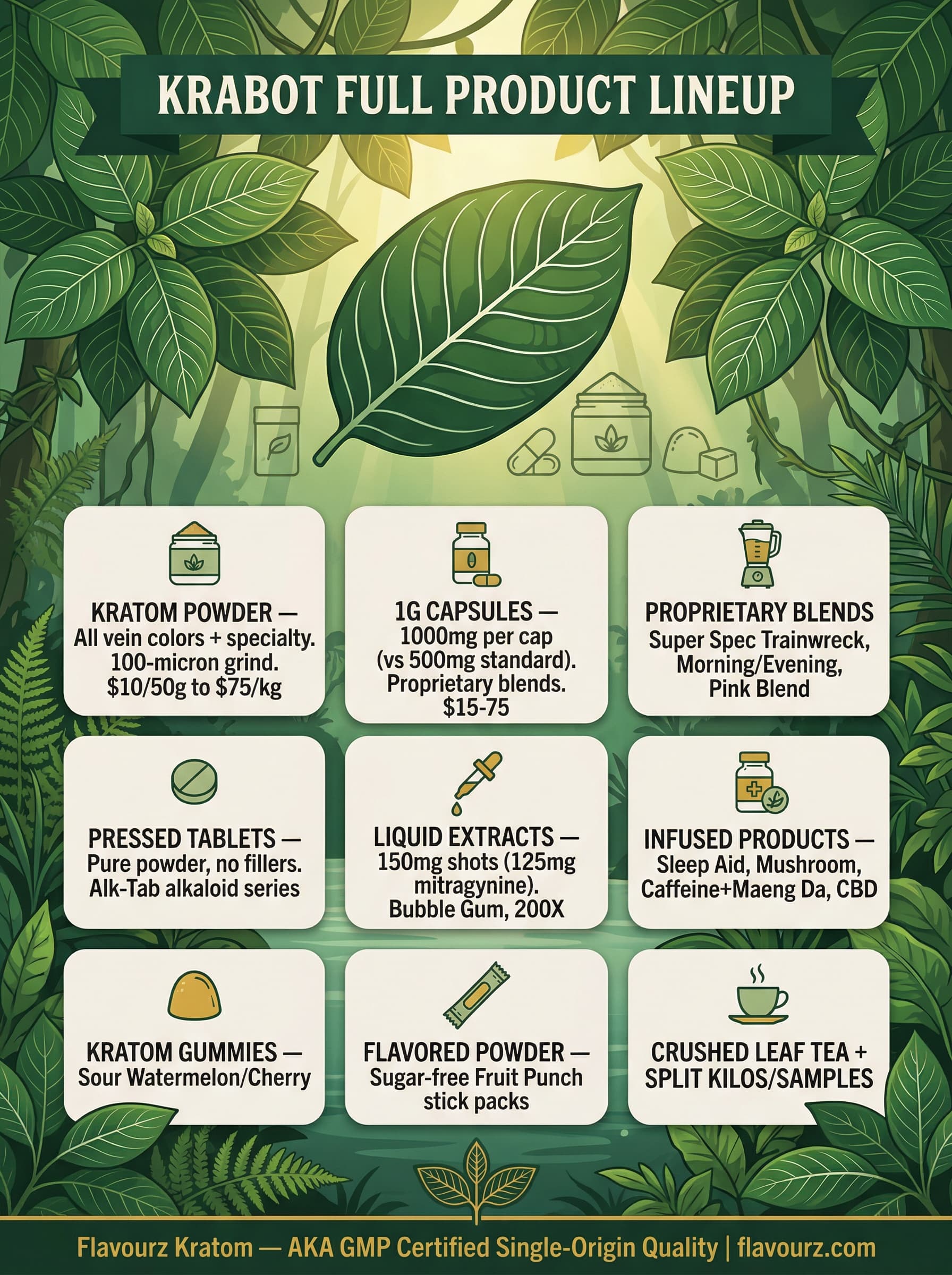 infographic for Krabot Product Selection Overview
